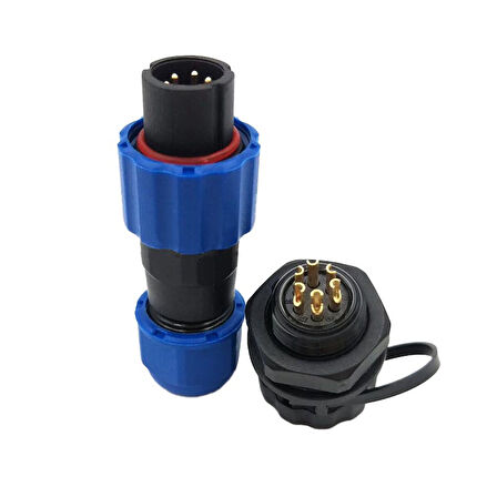 SD13 TİPİ SU GEÇİRMEZ 6 PİN KONNEKTÖR 