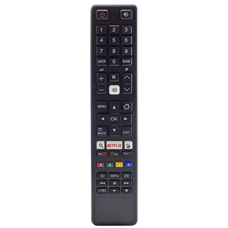 TOSHIBA CT-8069 NETFLIX*YOUTUBE TUŞLU SİYAH LCD/LED TV KUMANDA 