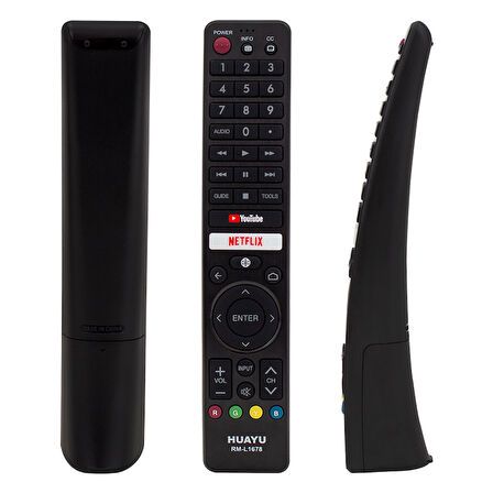 KL RM-L1678 SHARP NETFLIX-YOUTUBE SES KOMUTLU MİKROFONLU TUŞLU LCD-LED TV KUMANDA 