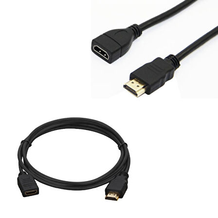 HDMI KABLO ERKEK DİŞİ GOLD UÇLU 25 CM UZATMA (MİNİ HD REC. İÇİN) 