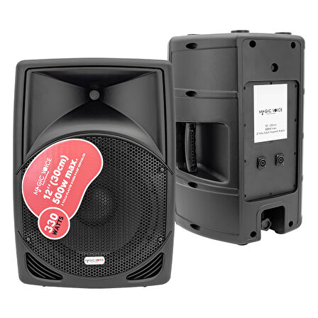 MAGICVOICE MV-3412 30 CM 500 W 12 PLASTİK KABİN PASİF HOPARLÖR (KÖPÜKSÜZ GÖNDERİLMESİN) 