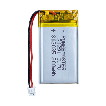 3.7 VOLT 200 MAH LİTYUM POLİMER PİL 