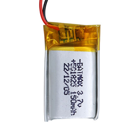501825 3.7 VOLT 150 MAH LİTYUM POLİMER PİL 