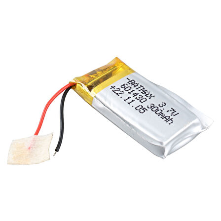 601430 3.7 VOLT 300 MAH LİTYUM POLİMER PİL 