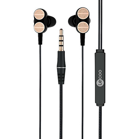 LENOVO EH102 3.5 MM JACKLI SİYAH KABLOLU KULAK İÇİ MİKROFONLU KULAKLIK 