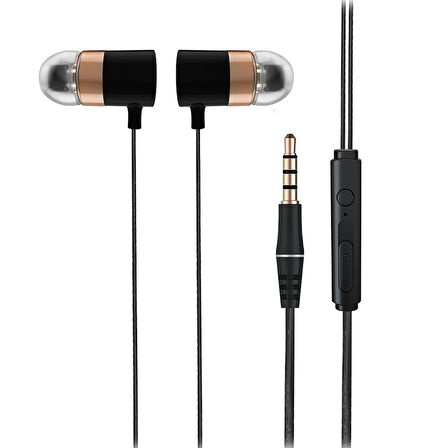 EH103 3.5MM JACKLI KABLOLU KULAK İÇİ MİKROFONLU SİYAH KULAKLIK 