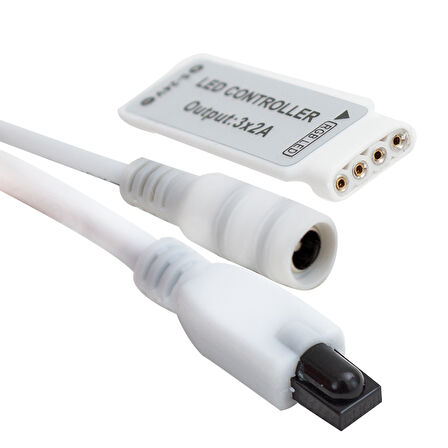 MİNİ 24 TUŞLU 5 VOLT - 12 VOLT - 24 VOLT - 3.2 AMPER KUMANDALI RGB LED KONTROL CİHAZI 