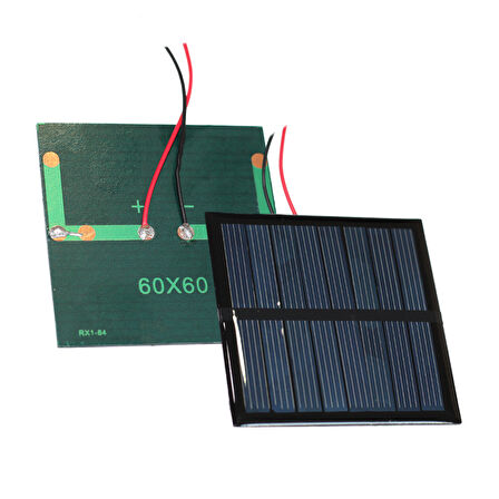 SOLAR GÜNEŞ PANELİ 60 X 60 MM 4.2 VOLT 0.6 WATT (ÖĞRENCİLER İÇİN) 