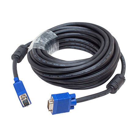 VGA KABLO 15 PİN 3+6 ERKEK/ERKEK 10M KUTULU 