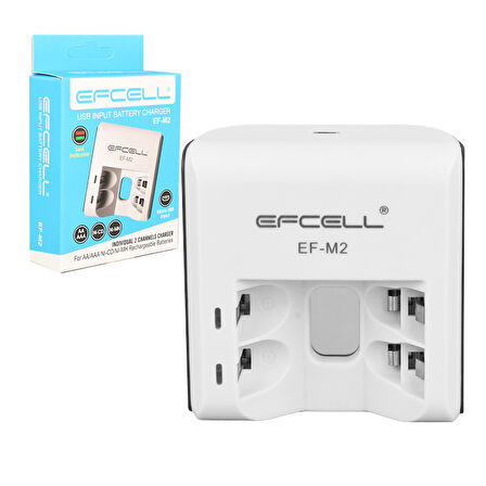 EFCELL M2 AA/AAA 2Lİ PİL ŞARJ CİHAZI 