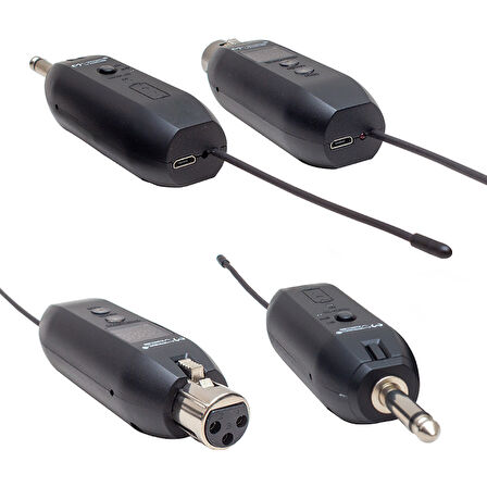 MAGICVOICE MV-19587 UHF GİTAR TİP KABLOLU MİC İ KABLOSUZ ÇEVİRİCİ ( MİC XRL Lİ) 