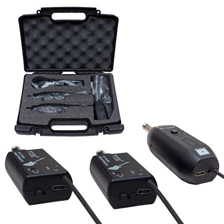 MAGICVOICE MV-19590 UHF GİTAR TİP KABLOSUZ MİKROFON ÜÇLÜ SET 