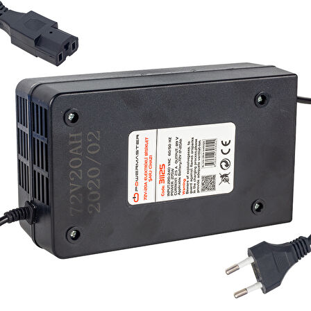 72 VOLT - 20 AMPER ELEKTRİKLİ BİSİKLET ŞARJ CİHAZI 