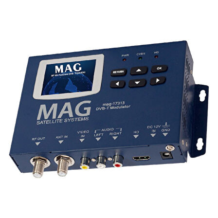 MG-17313 LCD EKRANLI HD-RF CONVERTER FULL HD DVB-T ENCODER MODULATOR (DVB-T/AV/HDMI) 