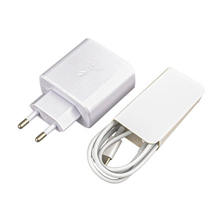 WK-21440 S11-C 25 WATT ŞARJ BAŞLIK ADAPTÖRÜ + TYPE-C TO TYPE-C KABLO (NO:9T) 