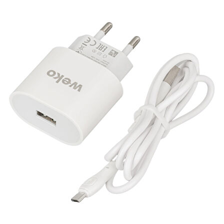 WK-21441 PDU QC 3.0 AMPER ŞARJ BAŞLIK ADAPTÖRÜ + MICRO USB KABLO (NO:1) 