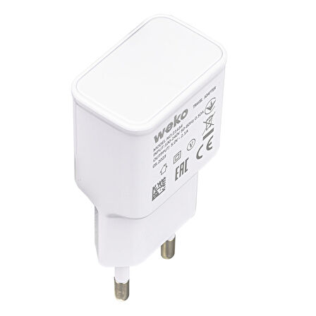 WK-21434 S6 2.1 AMPER ŞARJ BAŞLIK ADAPTÖRÜ + MICRO USB KABLO(NO:3) 