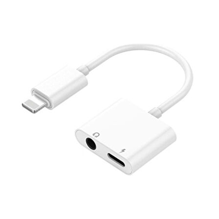 RC12 IPHONE 7-8-PLUS-X SERİSİ LIGHTNING 3.5MM KULAKLIK + ŞARJ ÇEVİRİCİ ADAPTÖR 