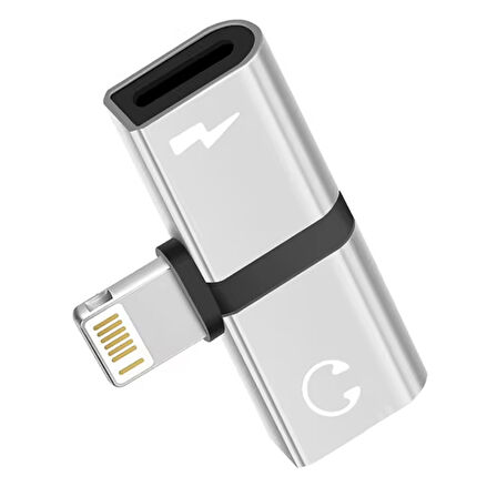 IPHONE LIGHTNING ŞARJ VE KULAKLIK ÇEVİRİCİ ADAPTÖR JACK 