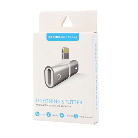 IPHONE LIGHTNING ŞARJ VE KULAKLIK ÇEVİRİCİ ADAPTÖR JACK 