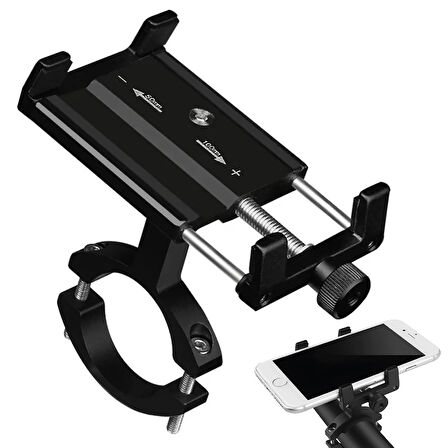 MT15 MOTOSİKLET BİSİKLET SCOOTER İÇİN DAYANIKLI GİDON UYUMLU CNC ALÜMİNYUM TELEFON TUTUCU 