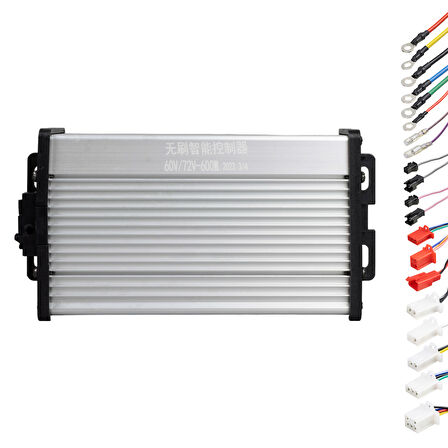 60V-72V 600W ELEKTRİKLİ BİSİKLET VE SCOOTER AKILLI GÜÇ KONTROL ÜNİTESİ 