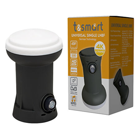 TSMART 0.7DB ULTRA HD 4K UNIVERSAL TEK ÇIKIŞLI SINGLE LNB 