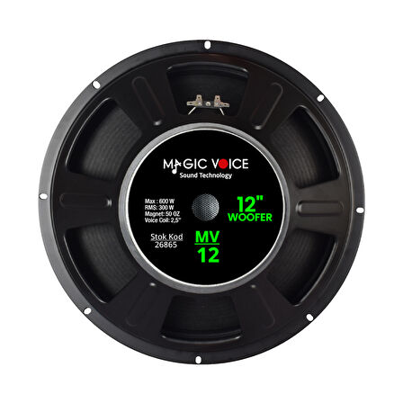 MAX 600W / 300 WATT 12 30 CM WOOFER YEDEK HOPARLÖR MV-12 