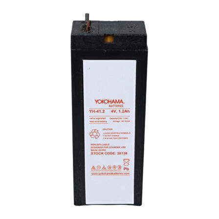 YH-41.2 4 VOLT - 1.2 AMPER KURU AKÜ  (35.2 X 22 X 91 MM) 