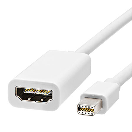MİNİ DİSPLAY PORT ERKEK TO HDMI DİŞİ 15 CM ÇEVİRİCİ KABLO 