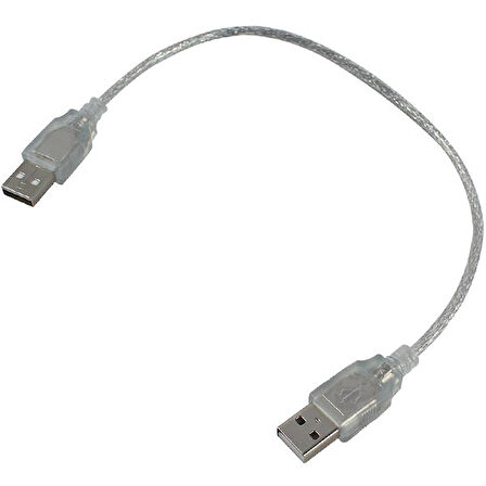 USB ERKEK-ERKEK KABLO 40 CM ŞEFFAF 