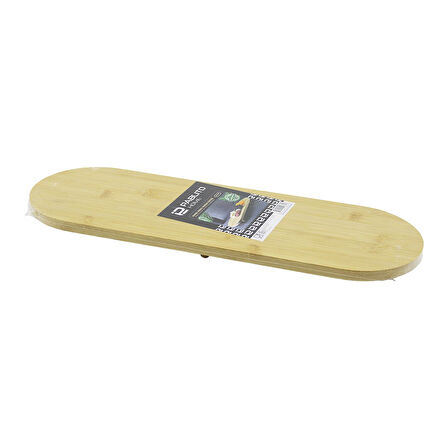 OVAL AHŞAP BAMBU 3 MİNİ=1CM AYAKLI  SUNUM TEPSİSİ 15X44X1.5CM 