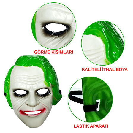 The Dark Knight Joker Maskesi Yeşil (4727)