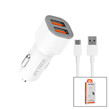 TYPE-C - KABLOLU  OTO - ARAÇ ÇAKMAKLIK ŞARJ BAŞLIK SET  15.5W - 1MT KABLO  HY-X46 (4727)