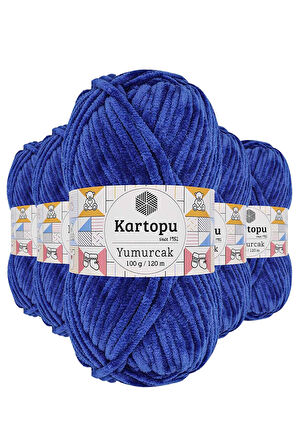 5 Adet Kadife El Örgü İpi Gece Mavisi K524