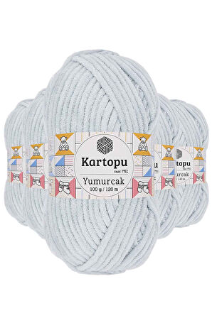 5 Adet Kadife El Örgü İpi Açık Gri K919