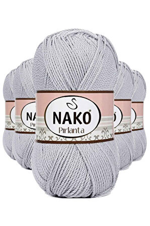 5 Adet El Örgü İpi Yünü Açık Gri 130