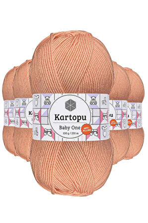 5 Adet Tüylenmeyen El Örgü İpi Yünü Yavruağzı K253