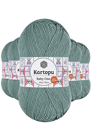 5 Adet Tüylenmeyen El Örgü İpi Yünü Azur K493