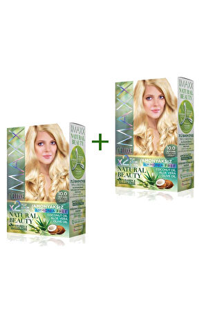 2 Paket Amonyaksız Saç Boyası 10.0 Açık Sarı