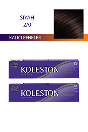 2 Adet Tüp Boya Saç Boyası Siyah 2/0