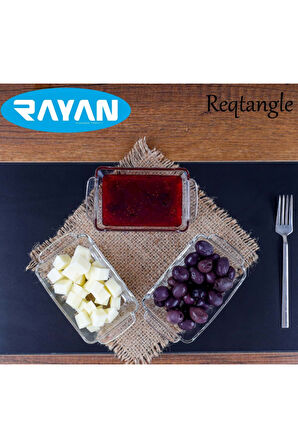 Reqtangle Tekli Dikgörtgen Cam Kahvaltılık