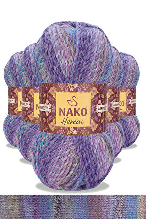 5 Adet Ebruli Hırka Kazak Atkı Bere El Örgü İpi Yünü 28181