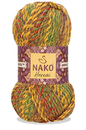 5 Adet Ebruli Hırka Kazak Atkı Bere El Örgü İpi Yünü 7252