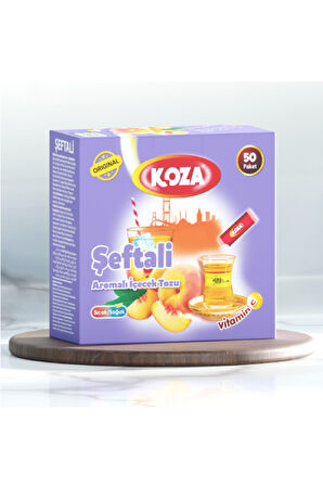 Tek İçimlik Şeftali Aromalı Toz İçecek 50'li