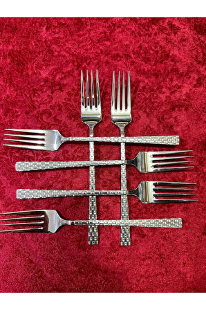 6'lı Lüx Hasır Yemek Çatalı -69022