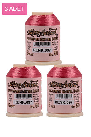 3 Adet Altınbaşak Oya ve Dantel İpi 20 gr -  - No: 697