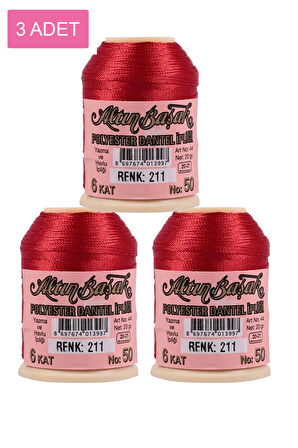 3 Adet Altınbaşak Oya ve Dantel İpi 20 gr -  - No: 211