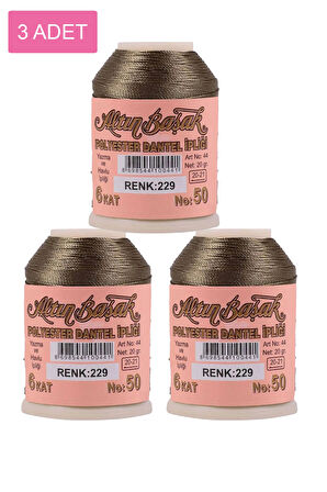 3 Adet Altınbaşak Oya ve Dantel İpi 20 gr -  - No: 229