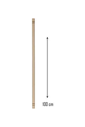 Ahşap 100 cm Hamur Açma Şekillendirme Oklavası -56041